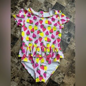 4/30$ Joe Fresh Strawberry Print Swimsuit 5 years